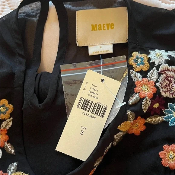 NWT Anthropologie Maeve Embroidered Floral Dress - Picture 7 of 13